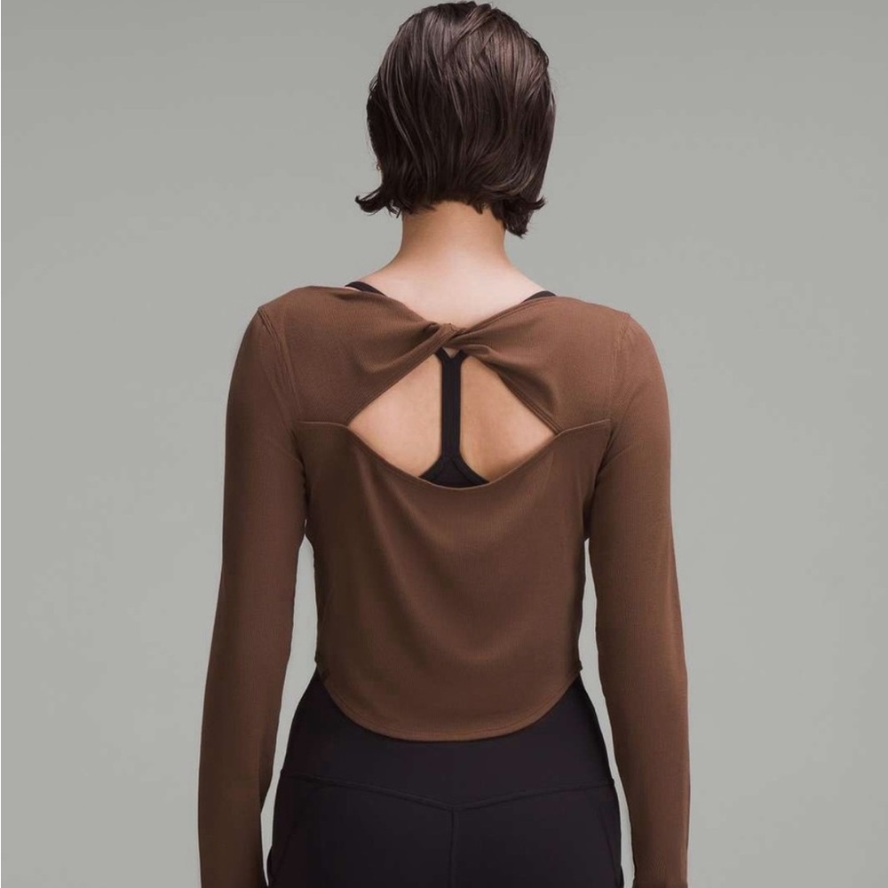 Lululemon Modal Silk Twist-Back Yoga Long-Sleeve Shirt